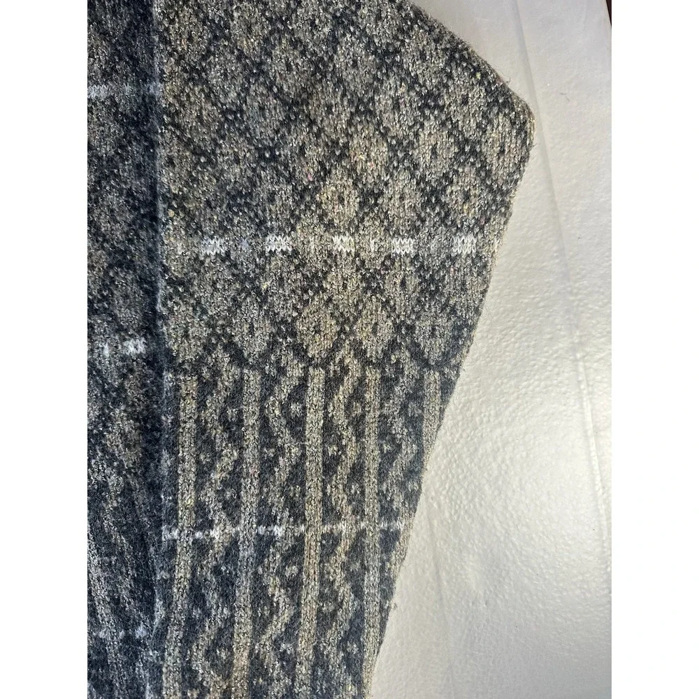 Vintage MEXX Sweater Mens Large Gray Brown‎ Geometric Knit Pullover Grandpa